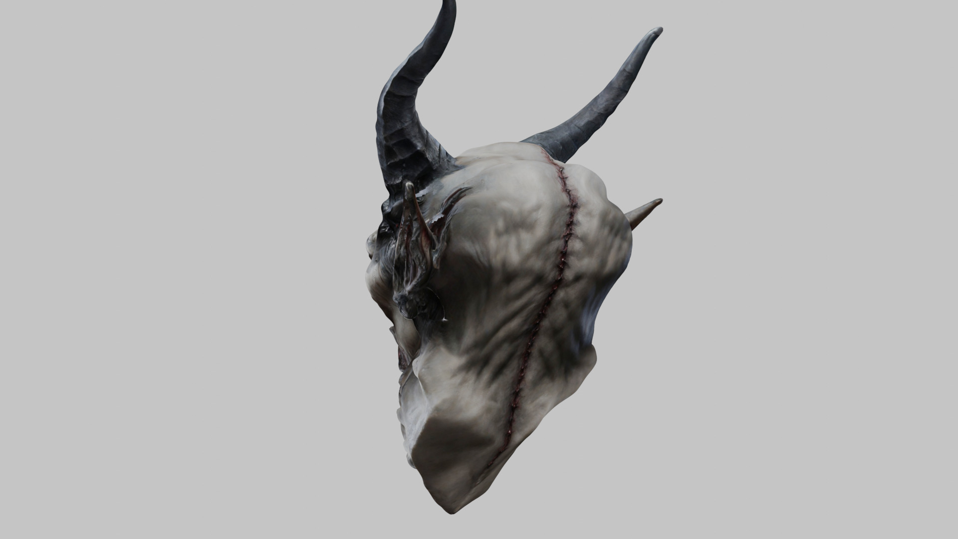Demon Bust - 3D Model Low-poly 3D model_2