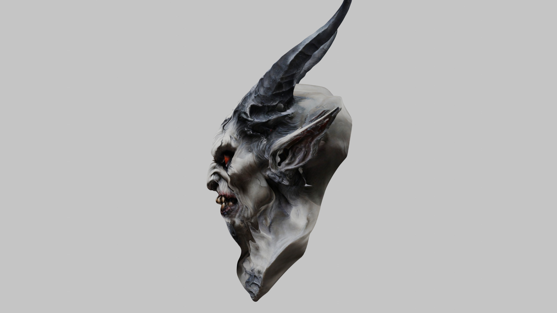 Demon Bust - 3D Model Low-poly 3D model_4