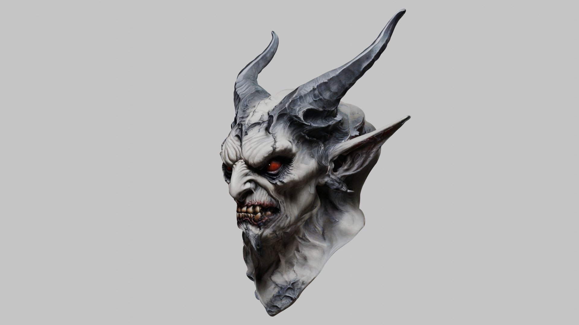 Demon Bust - 3D Model Low-poly 3D model_6