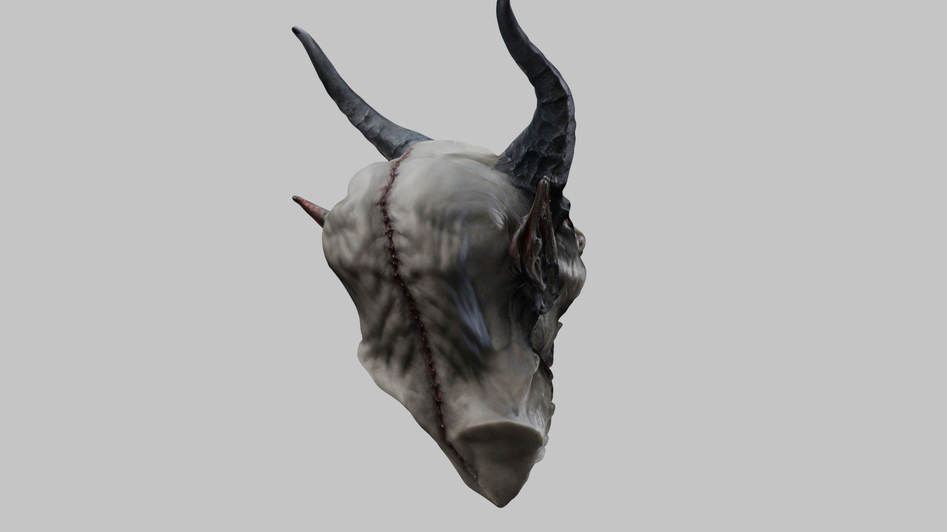 Demon Bust - 3D Model Low-poly 3D model_13