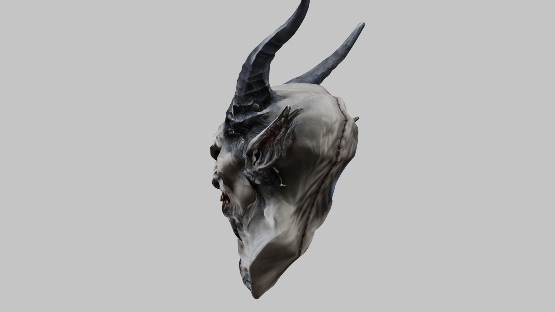 Demon Bust - 3D Model Low-poly 3D model_3