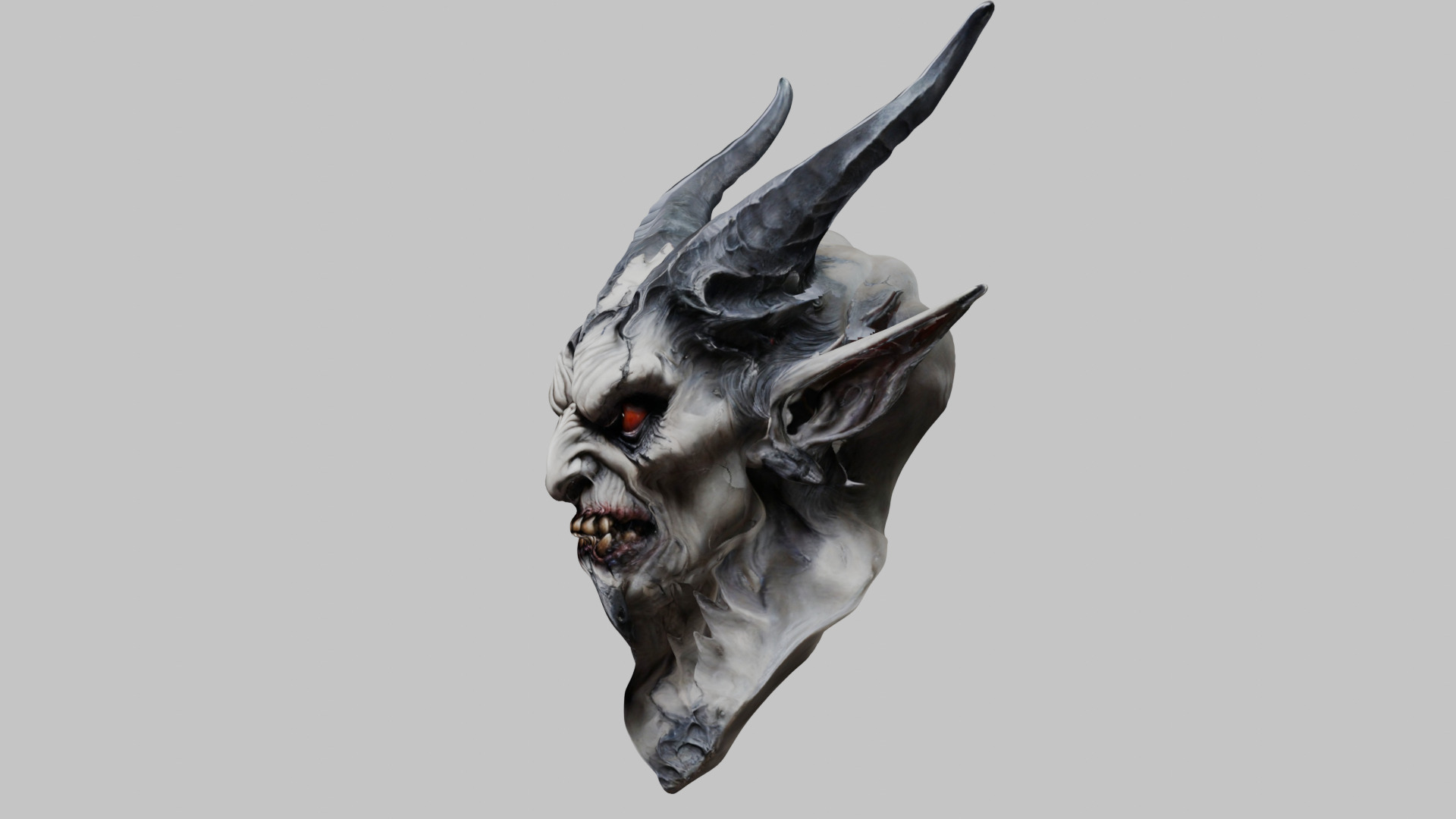 Demon Bust - 3D Model Low-poly 3D model_5