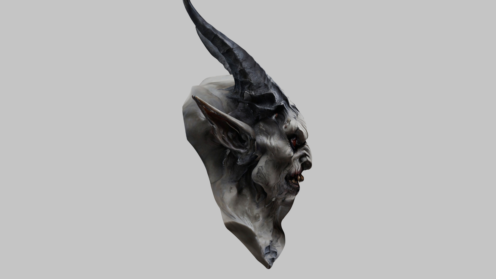 Demon Bust - 3D Model Low-poly 3D model_11