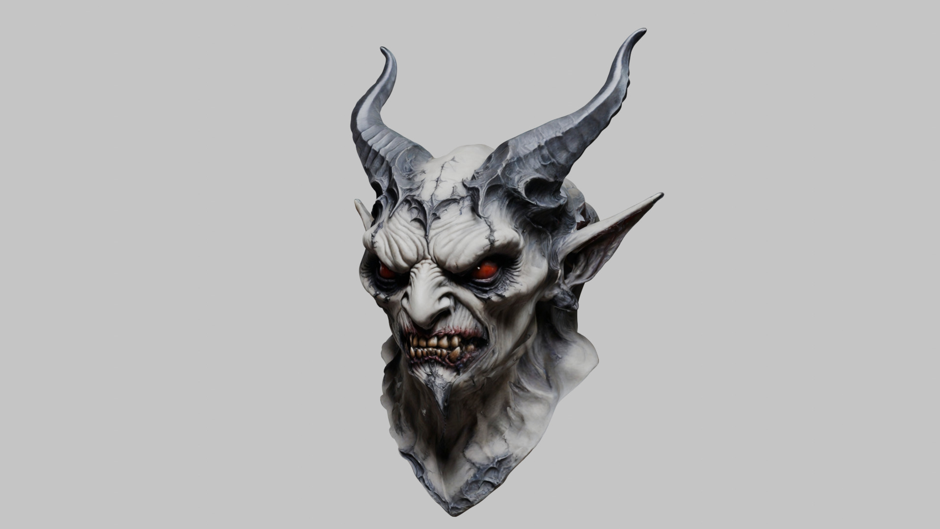 Demon Bust - 3D Model Low-poly 3D model_7