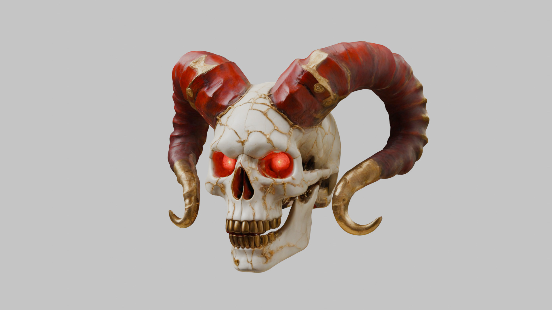 Skull Monster Head - 3D Model Low-poly 3D model_7