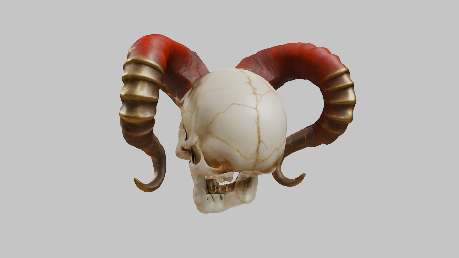 Skull Monster Head - 3D Model Low-poly 3D model_1