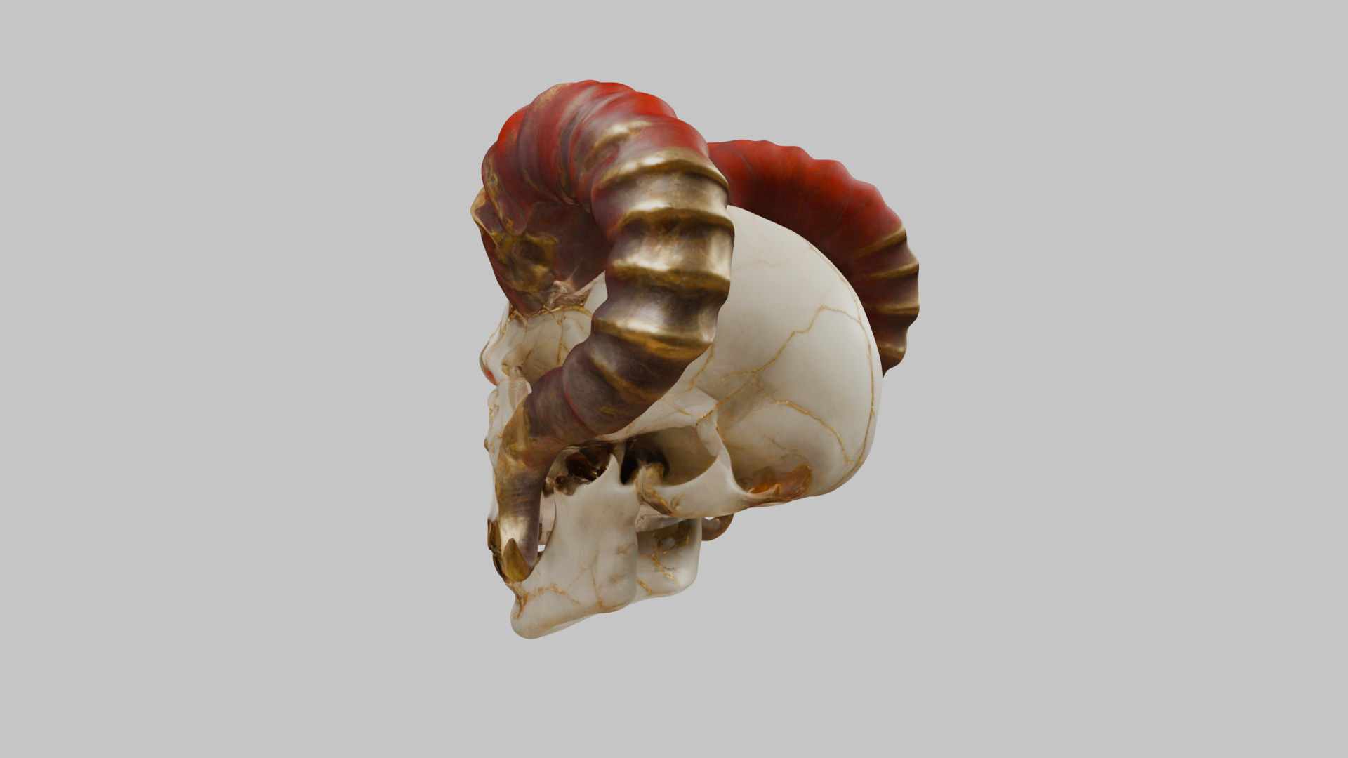 Skull Monster Head - 3D Model Low-poly 3D model_3