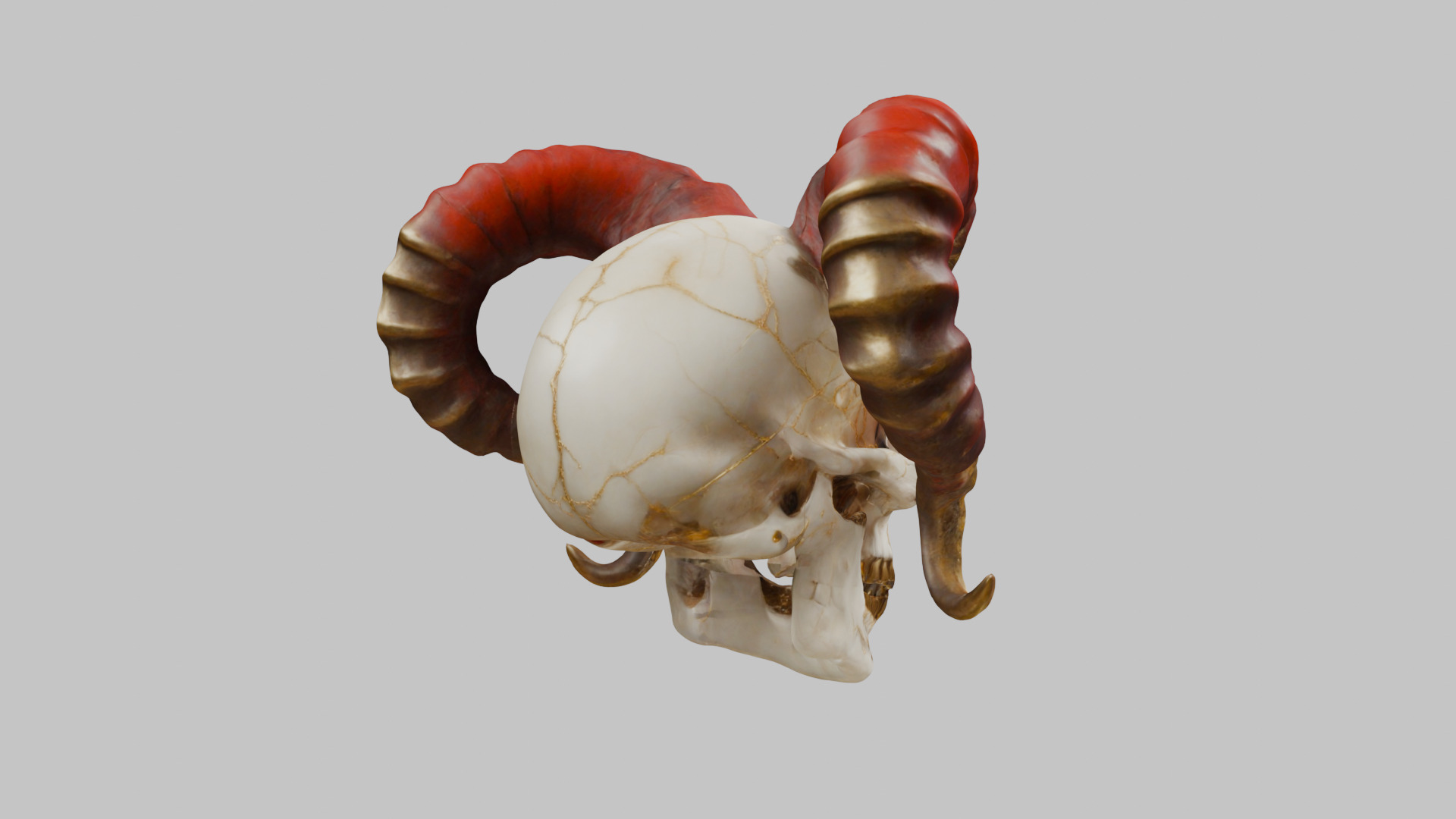 Skull Monster Head - 3D Model Low-poly 3D model_13