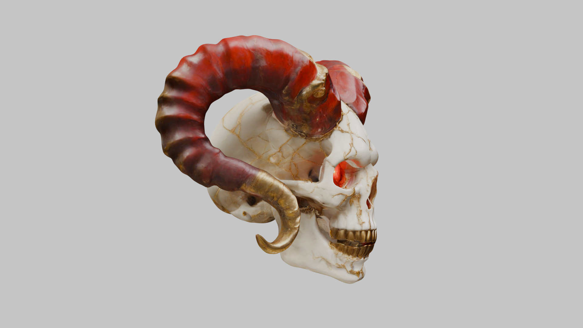 Skull Monster Head - 3D Model Low-poly 3D model_10