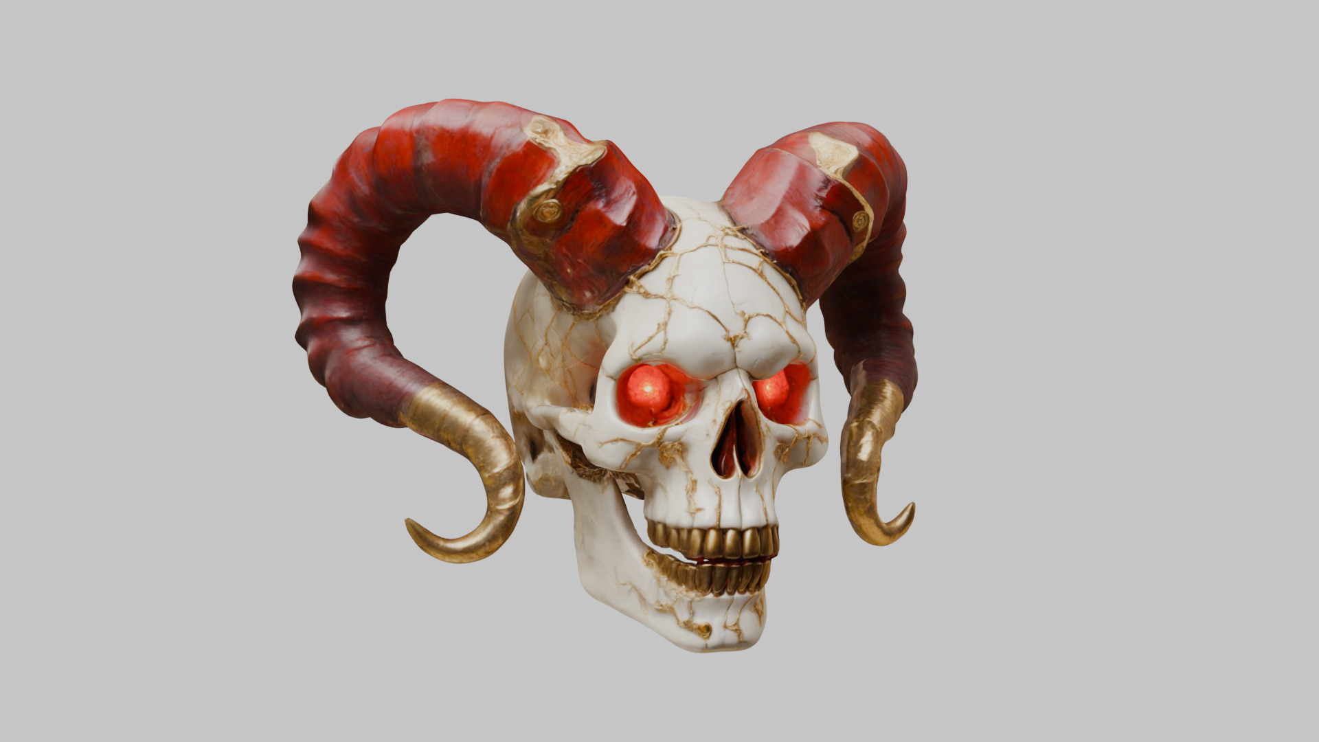 Skull Monster Head - 3D Model Low-poly 3D model_8