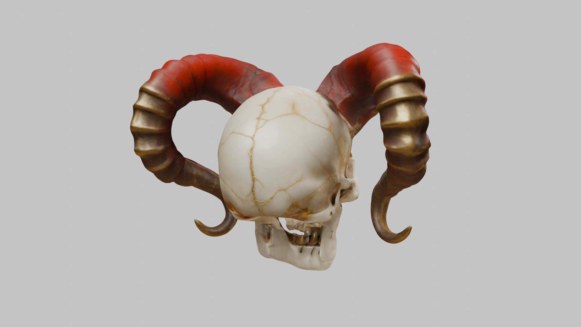 Skull Monster Head - 3D Model Low-poly 3D model_14