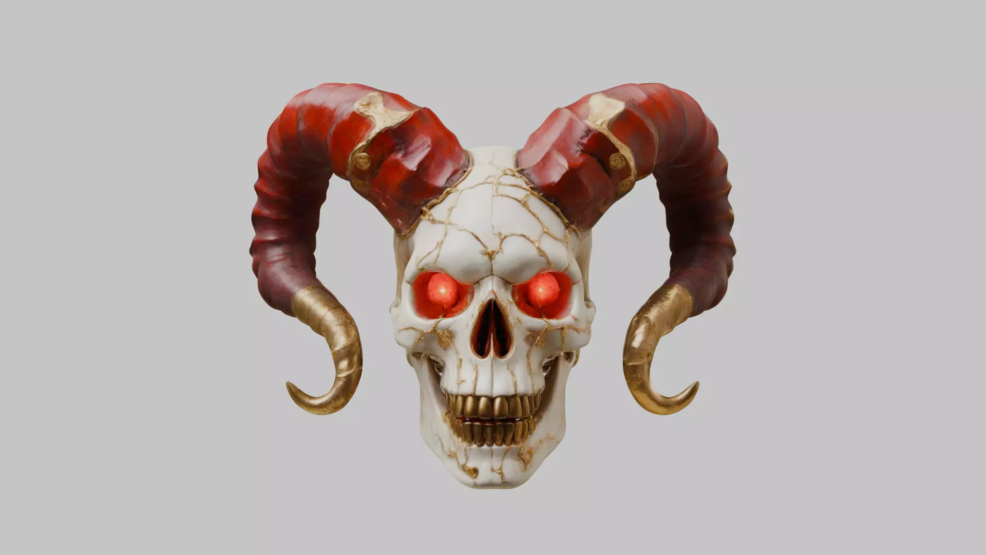 Skull Monster Head - 3D Model Low-poly 3D model_0