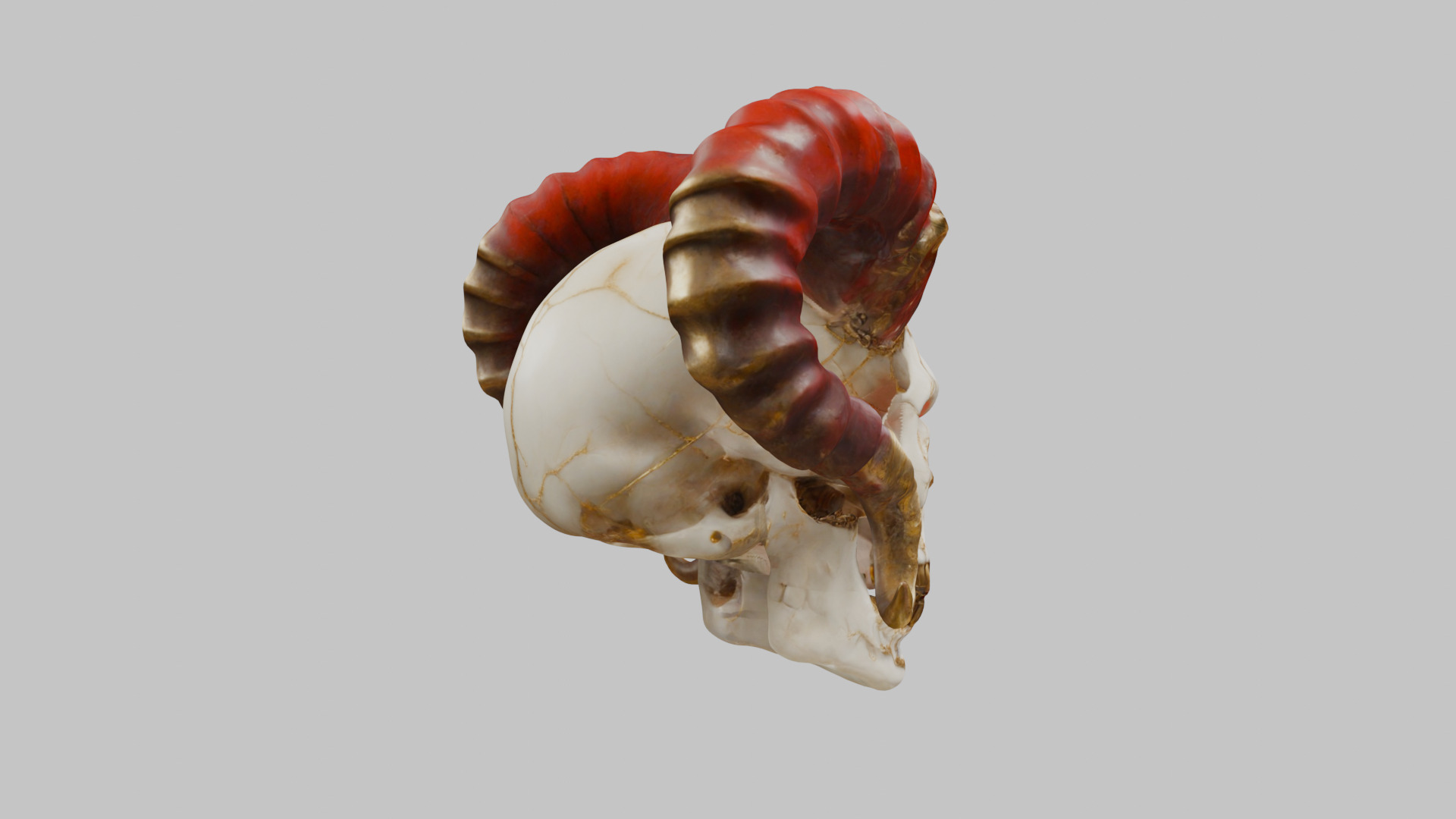 Skull Monster Head - 3D Model Low-poly 3D model_12