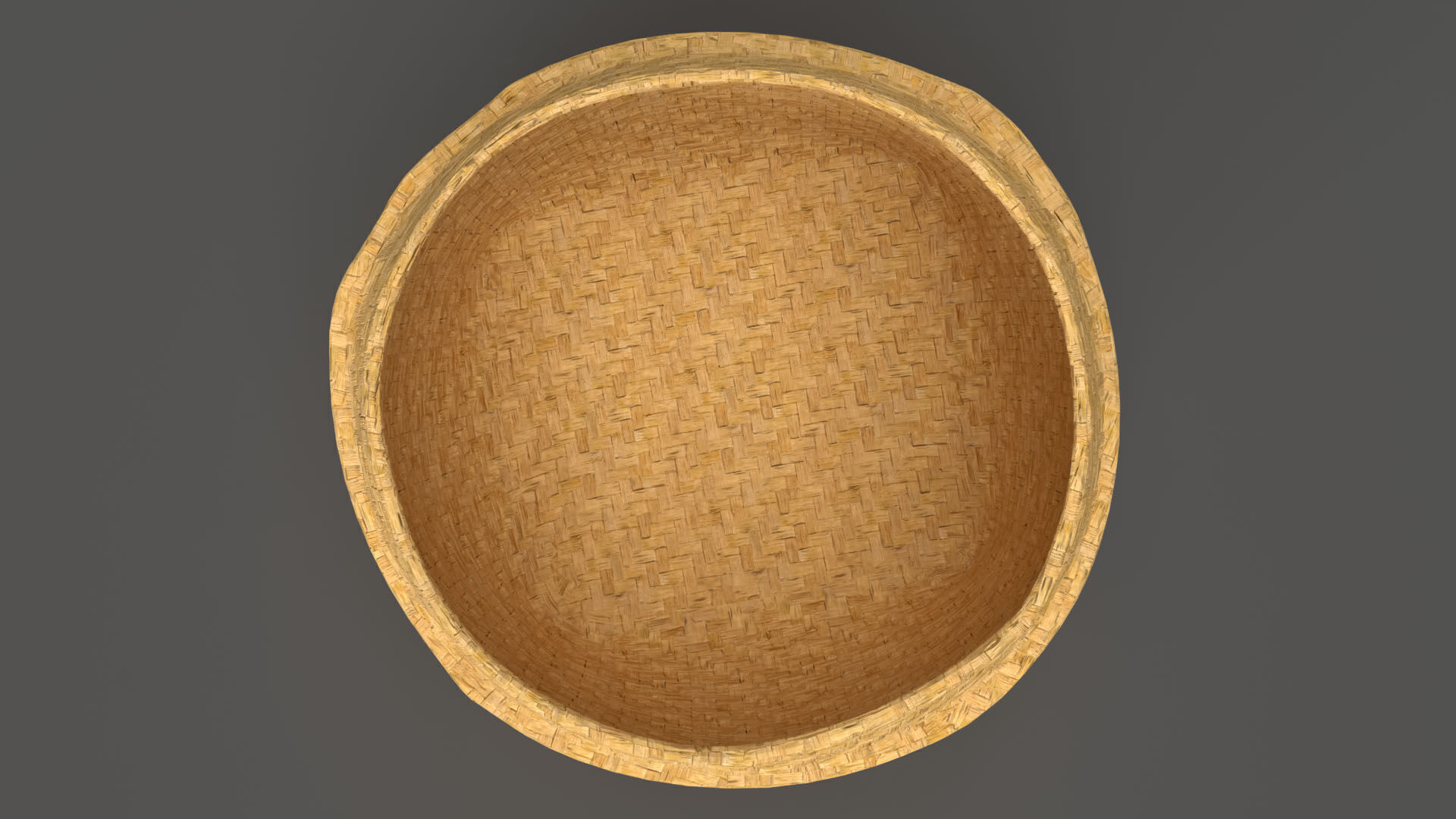 Wicker Basket Low-poly 3D model_2