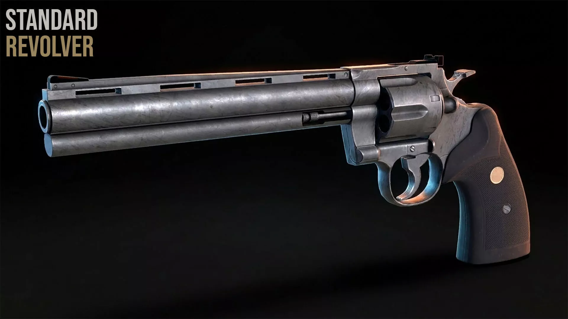 Standard Revolver Low-poly 3D model