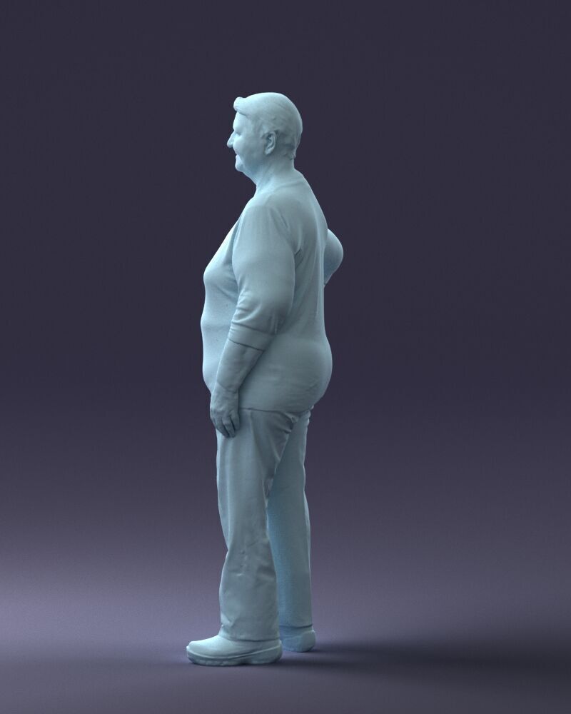 000098 Elderly Woman 1222 3dp 3D print model_8