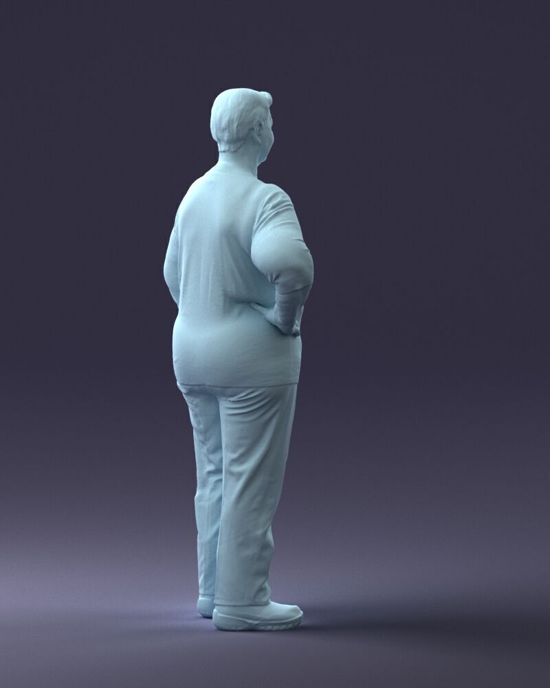 000098 Elderly Woman 1222 3dp 3D print model_5