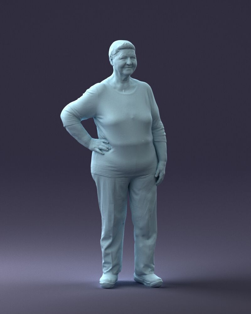 000098 Elderly Woman 1222 3dp 3D print model_2