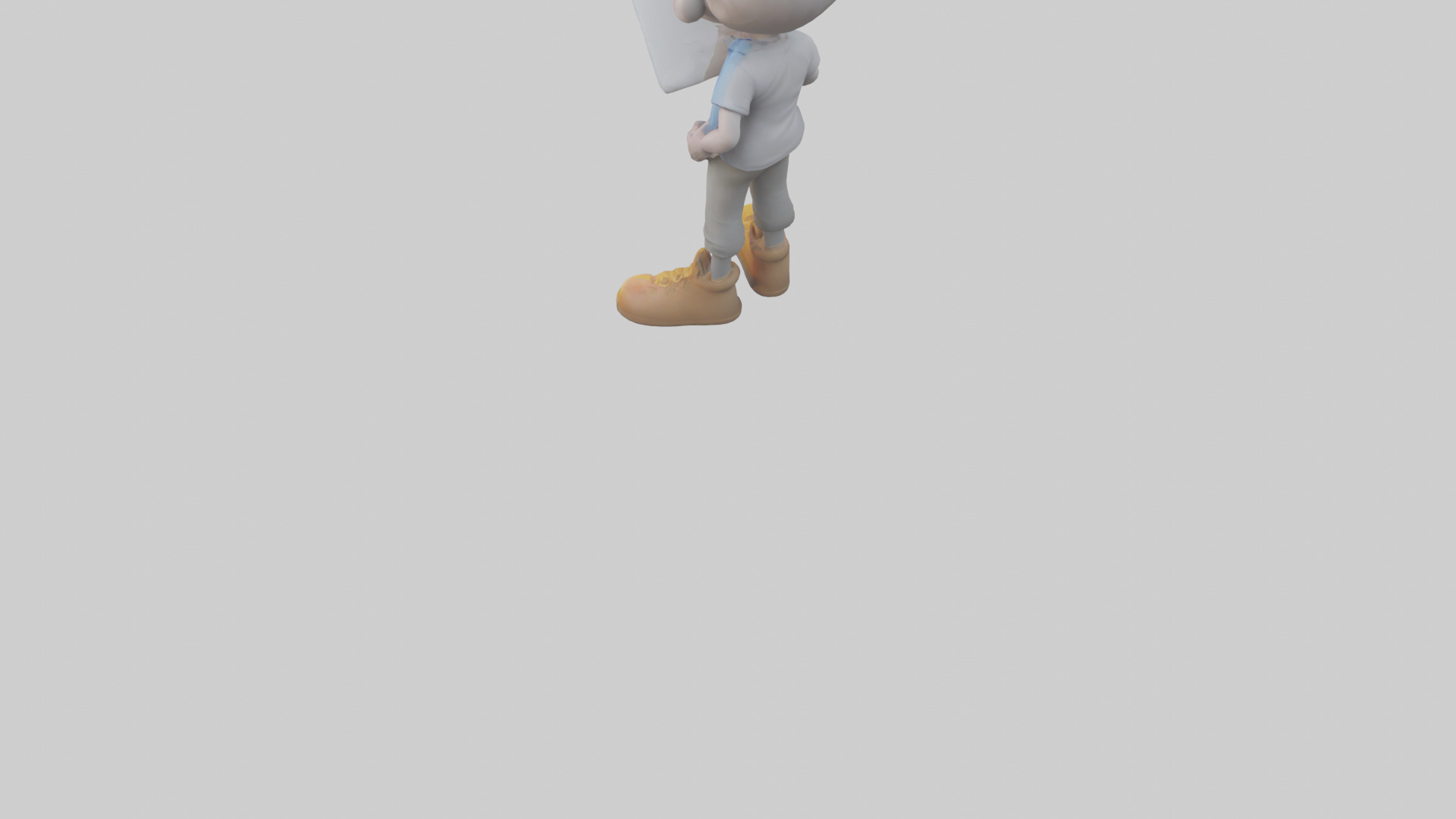 Cartoon Illustrator Assistant model 3D model_3