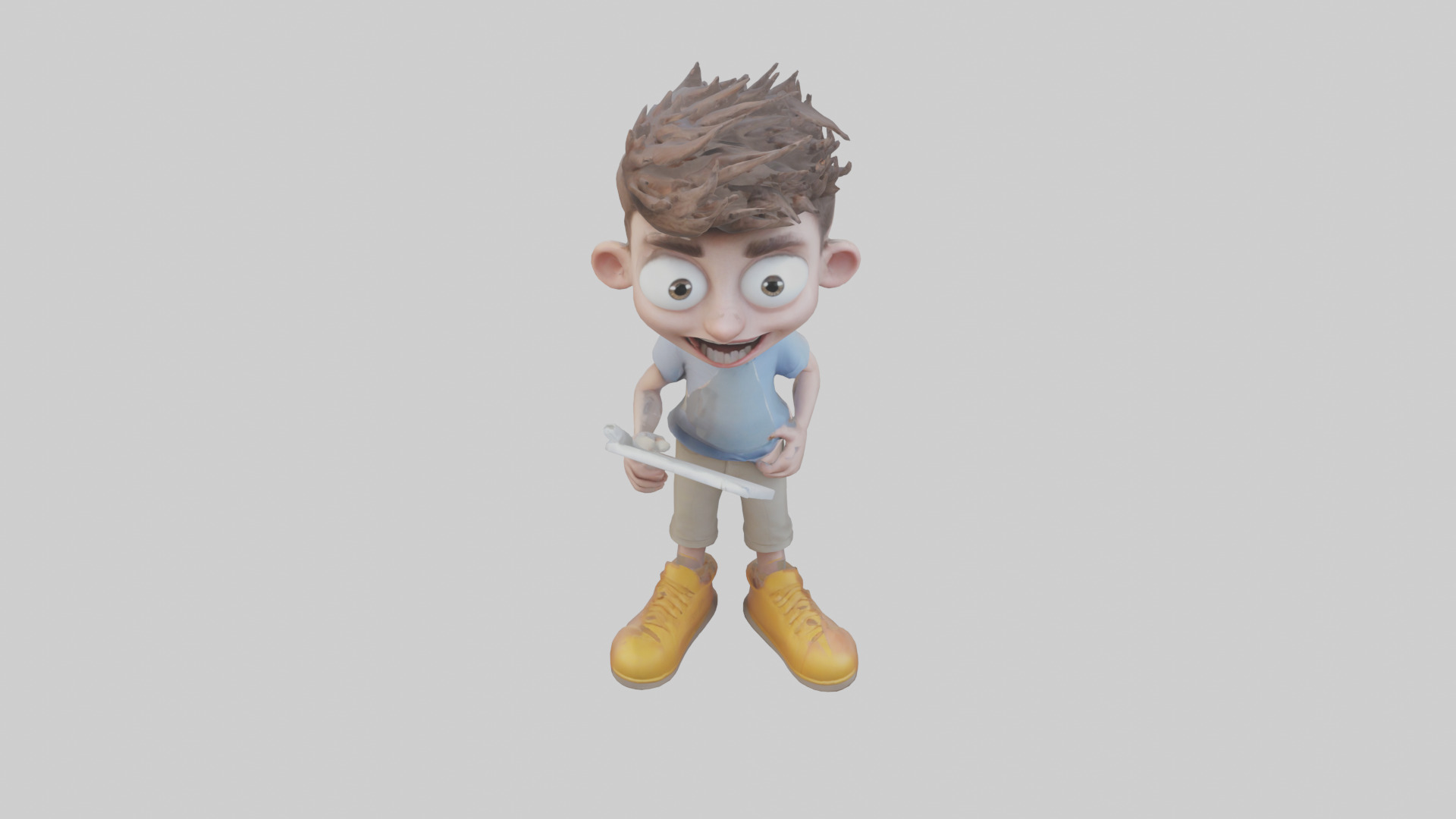 Cartoon Illustrator Assistant model 3D model_16