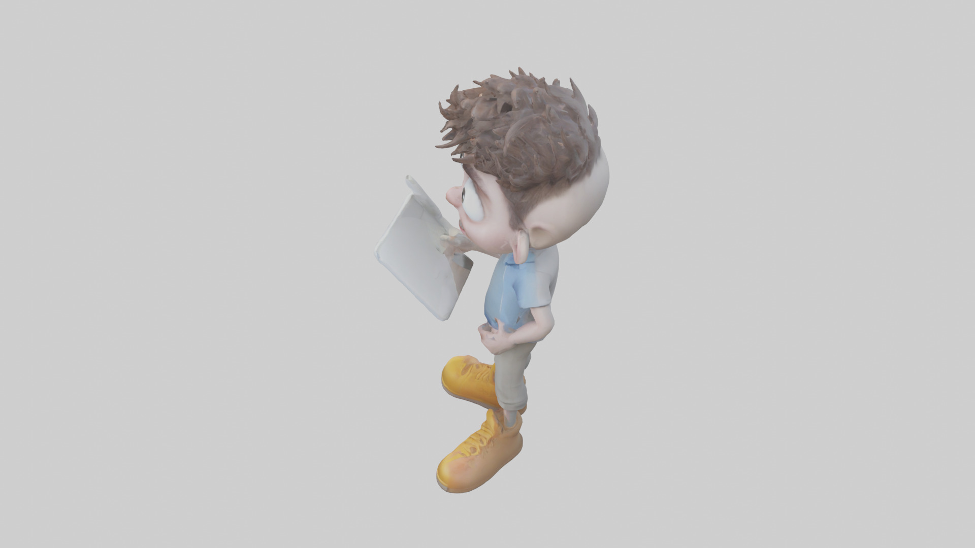 Cartoon Illustrator Assistant model 3D model_17