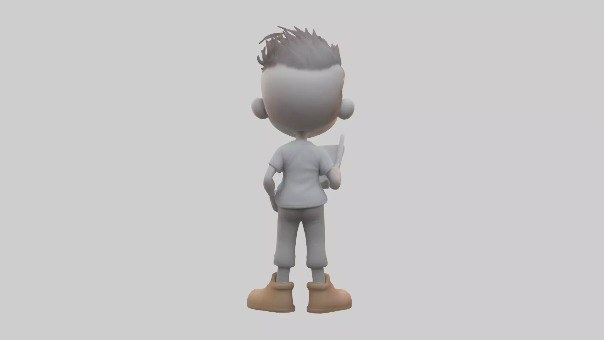Cartoon Illustrator Assistant model 3D model_0