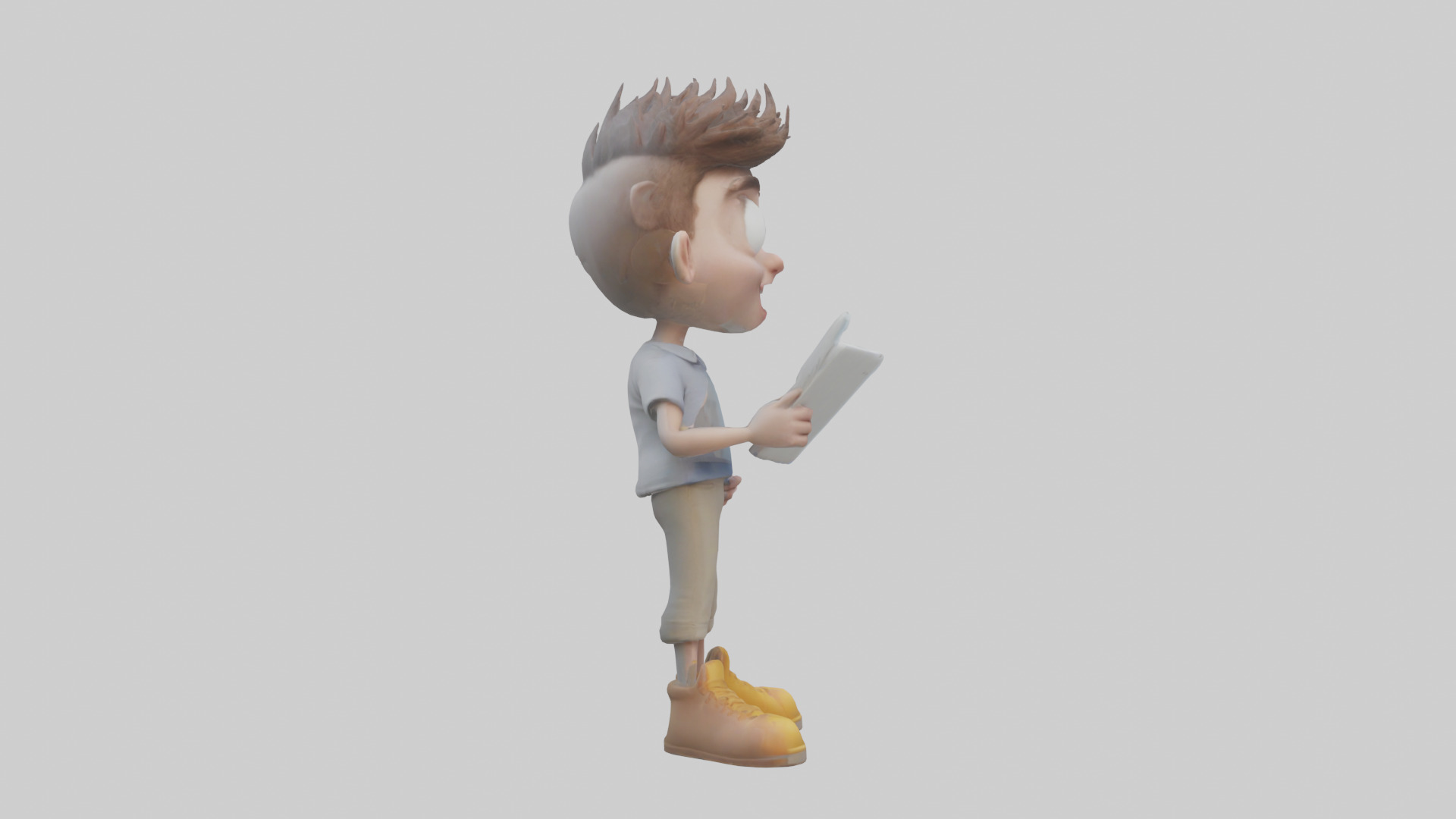 Cartoon Illustrator Assistant model 3D model_13