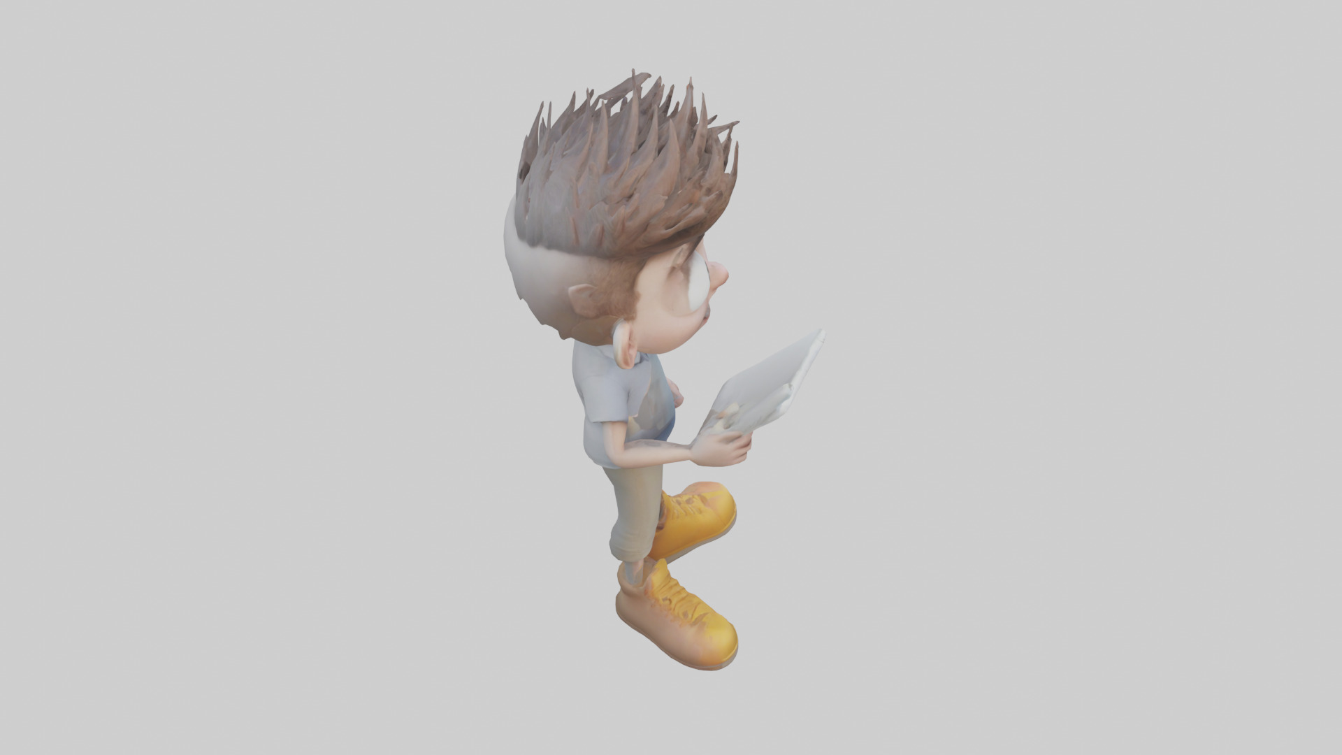 Cartoon Illustrator Assistant model 3D model_18