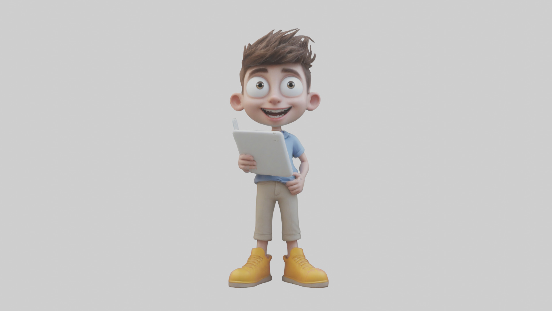 Cartoon Illustrator Assistant model 3D model_9