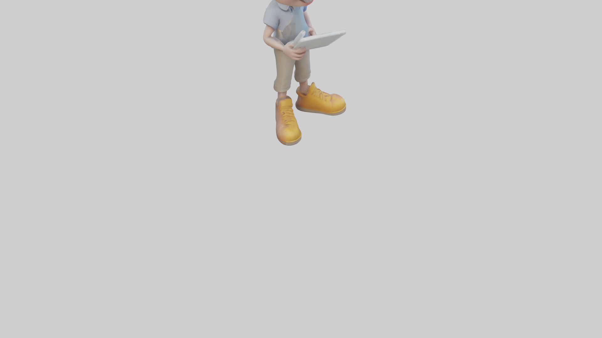Cartoon Illustrator Assistant model 3D model_6