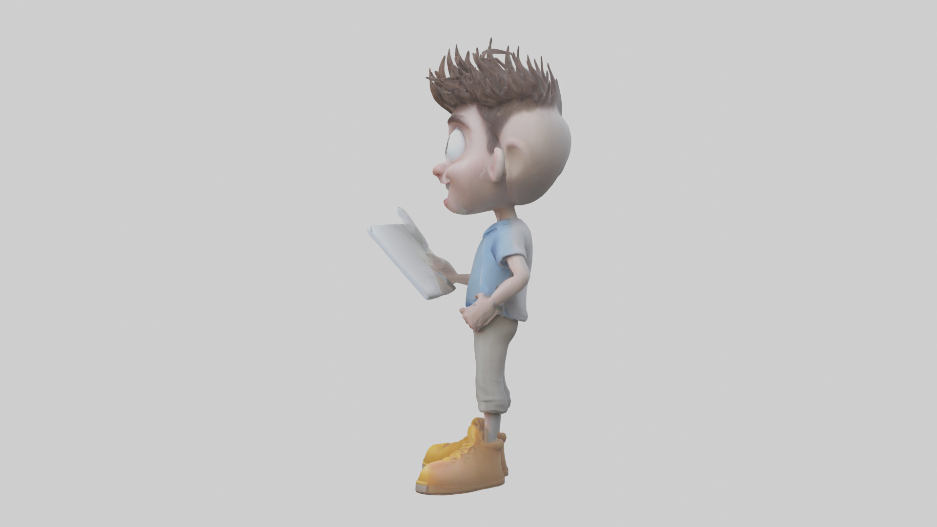 Cartoon Illustrator Assistant model 3D model_12