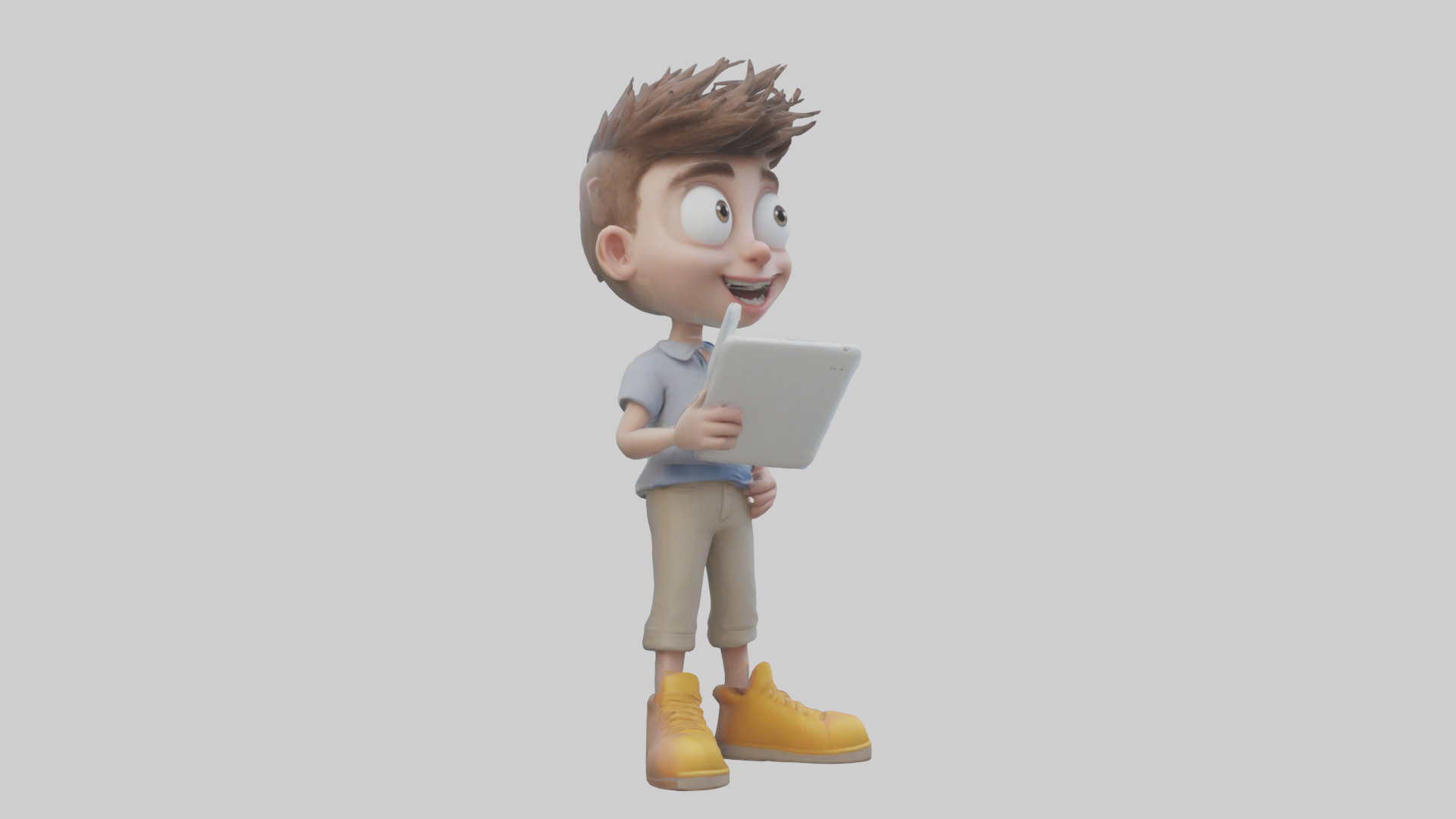 Cartoon Illustrator Assistant model 3D model_7