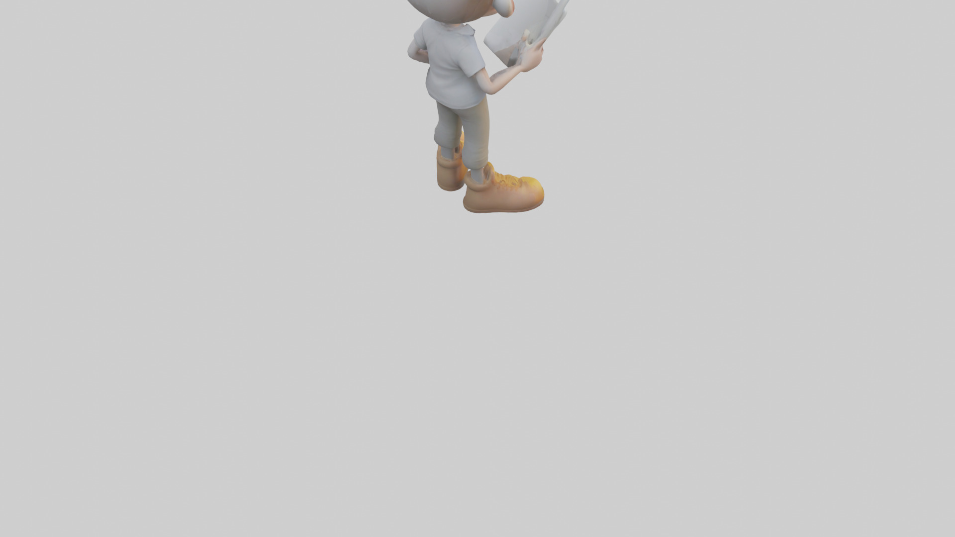Cartoon Illustrator Assistant model 3D model_4