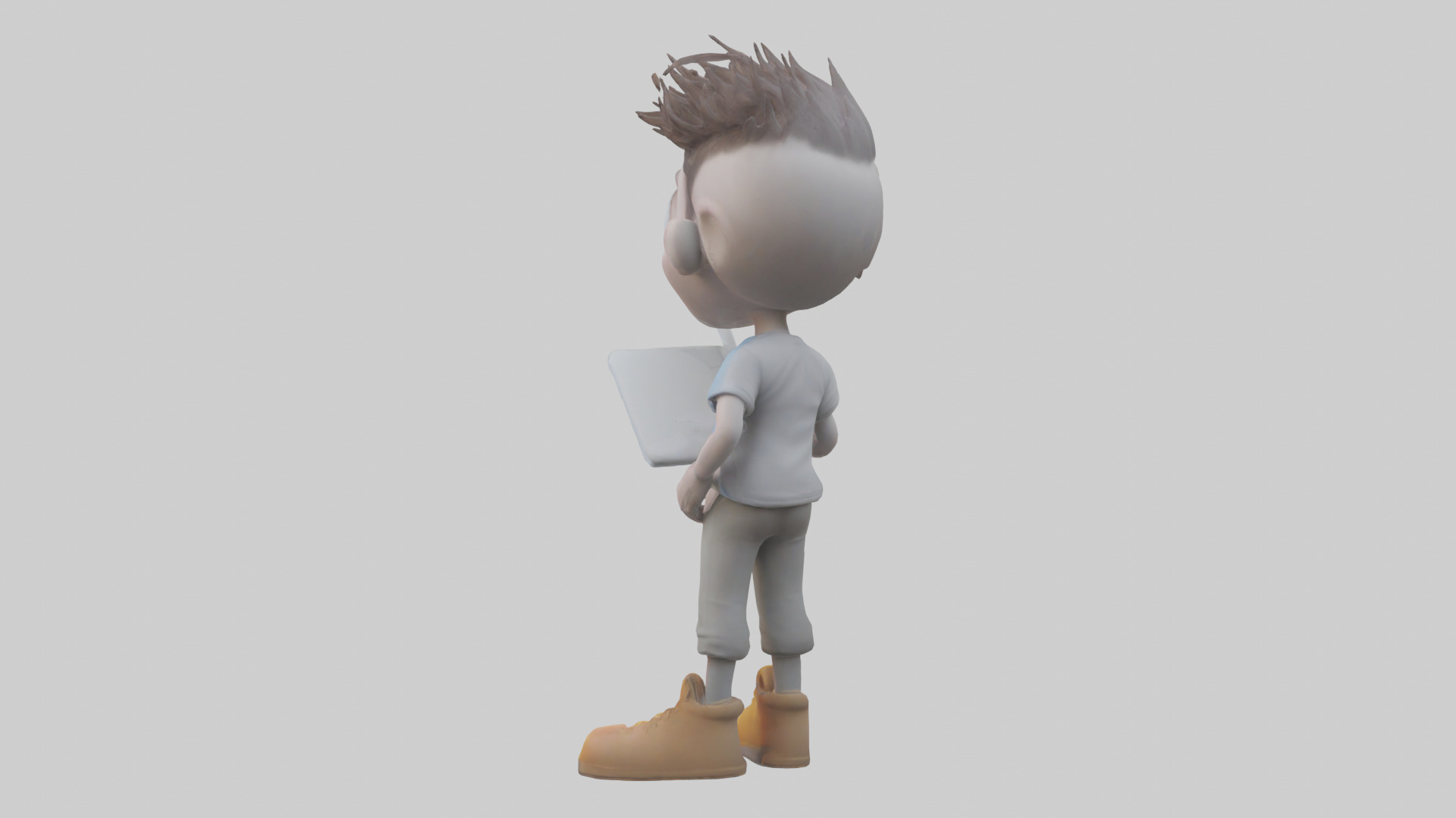 Cartoon Illustrator Assistant model 3D model_1