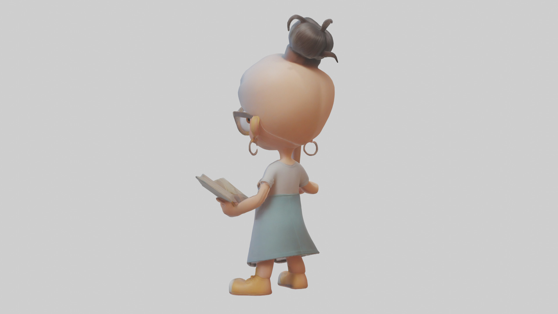 Cartoon Illustrator model 3D model_1