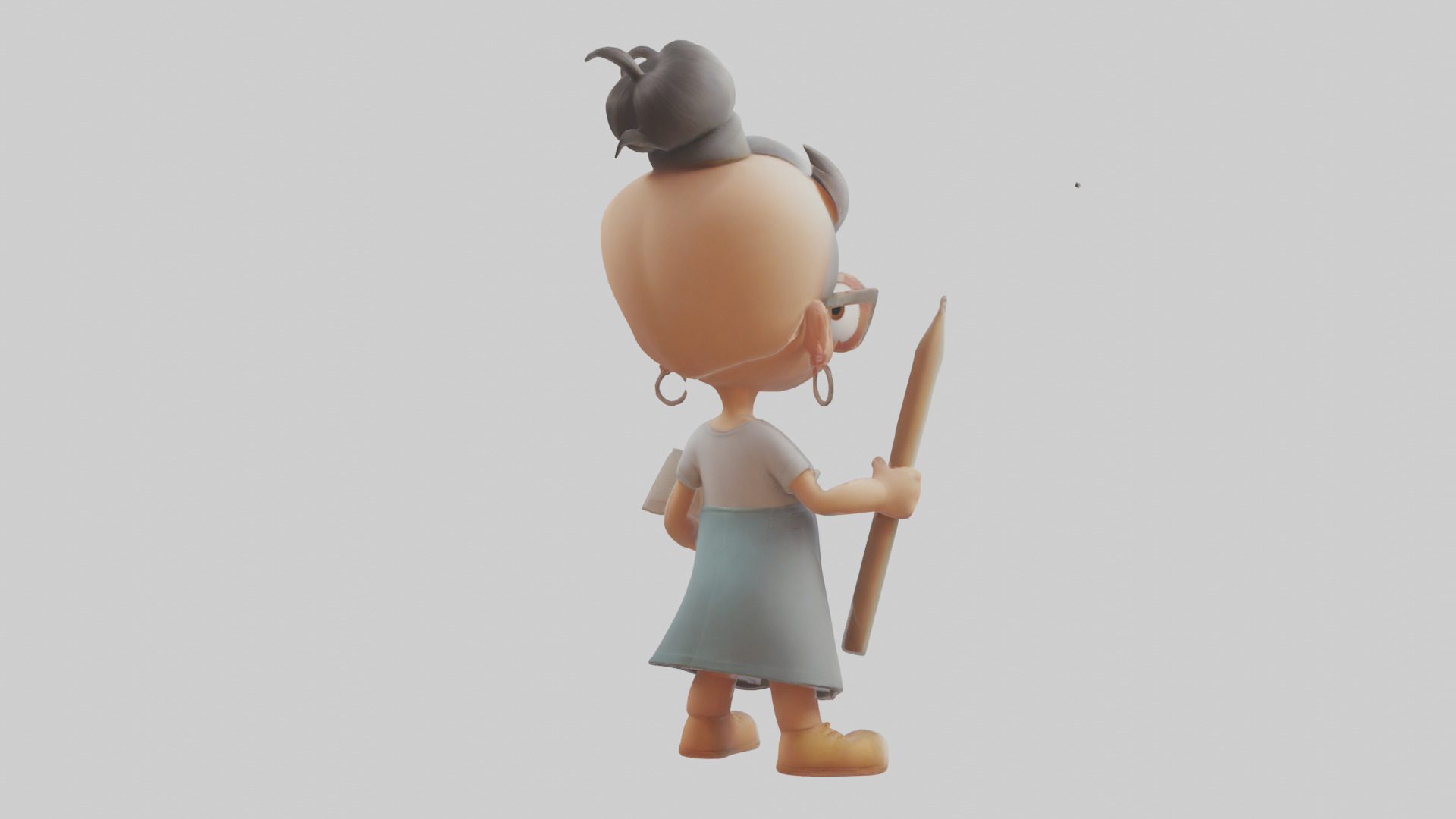 Cartoon Illustrator model 3D model_2