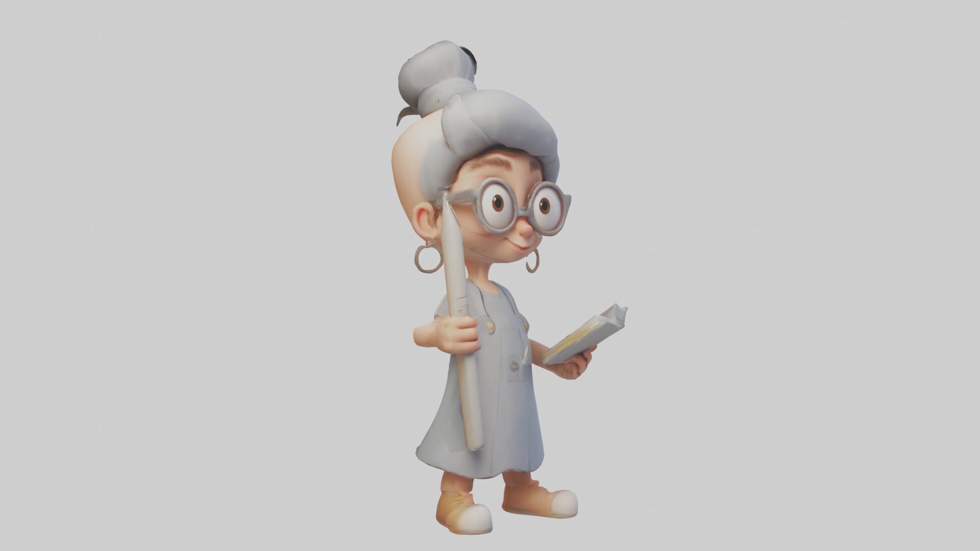 Cartoon Illustrator model 3D model_11