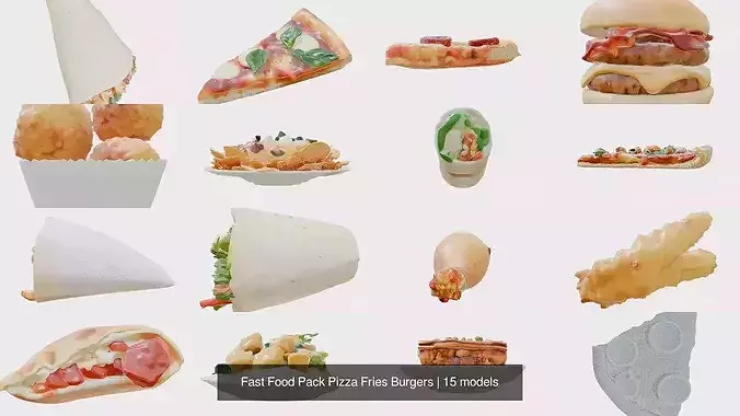 Fast Food Pack Pizza Fries Burgers 2