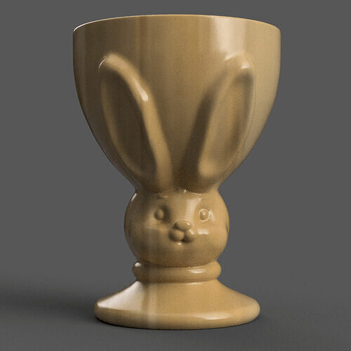 Cute Bunny pot- planter- candy dish- cup- urn- candle holder 3D print model
