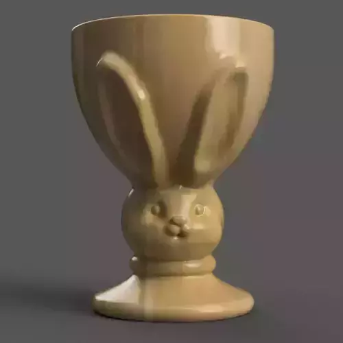 Cute Bunny pot- planter- candy dish- cup- urn- candle holder