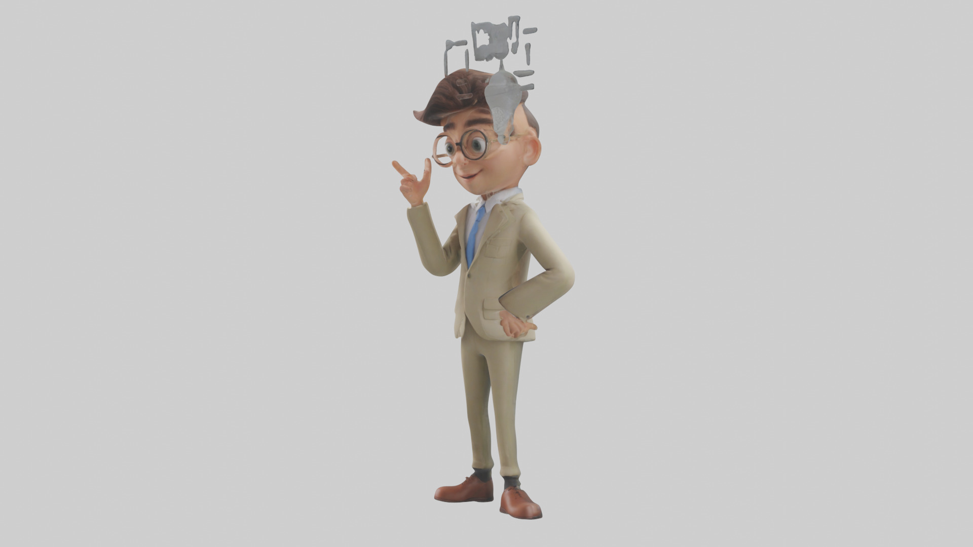 Cartoon Interpreter model 3D model_1