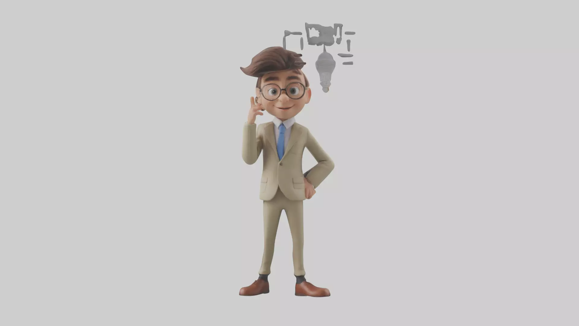 Cartoon Interpreter model 3D model_0