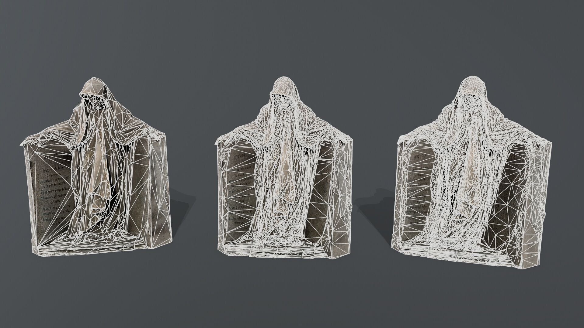 Dark Woman Low-poly 3D model_14