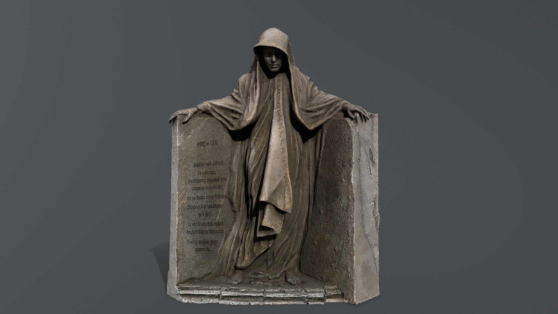 Dark Woman Low-poly 3D model_3