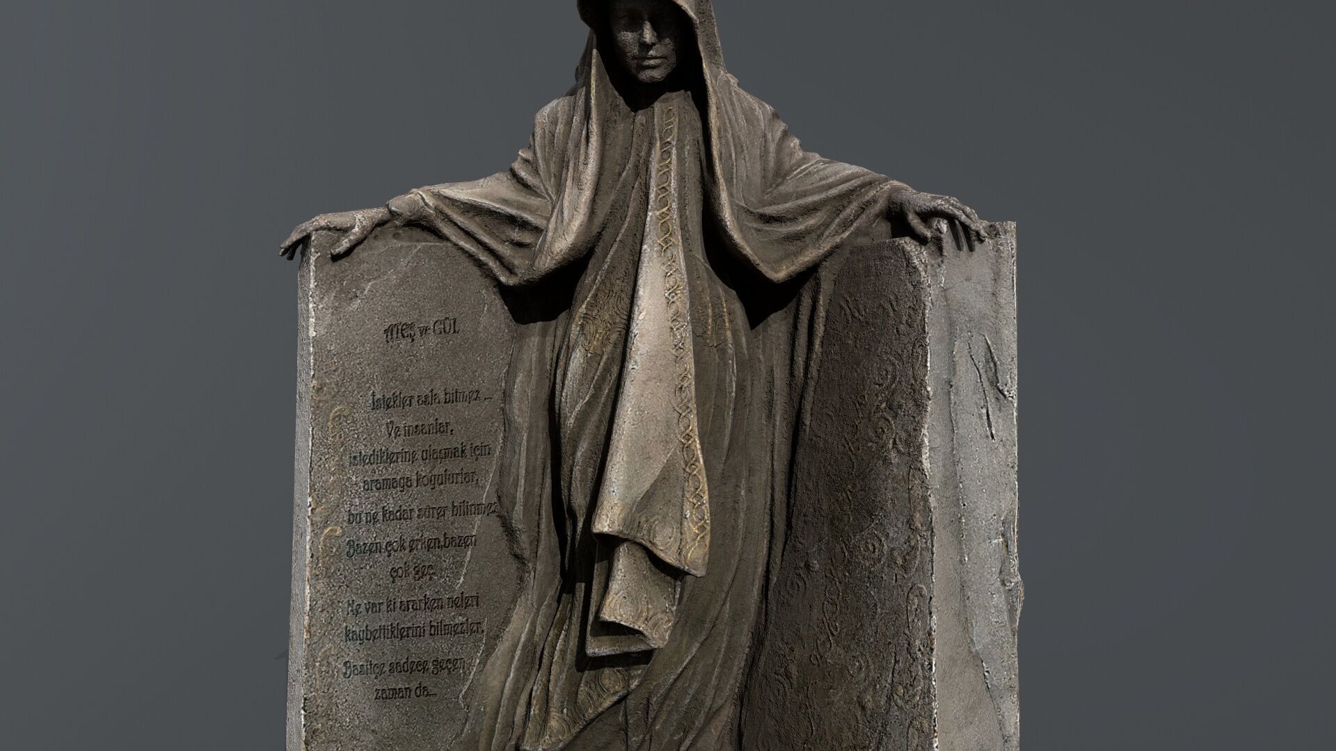 Dark Woman Low-poly 3D model_12