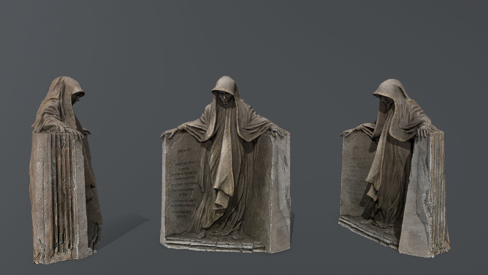 Dark Woman Low-poly 3D model_2