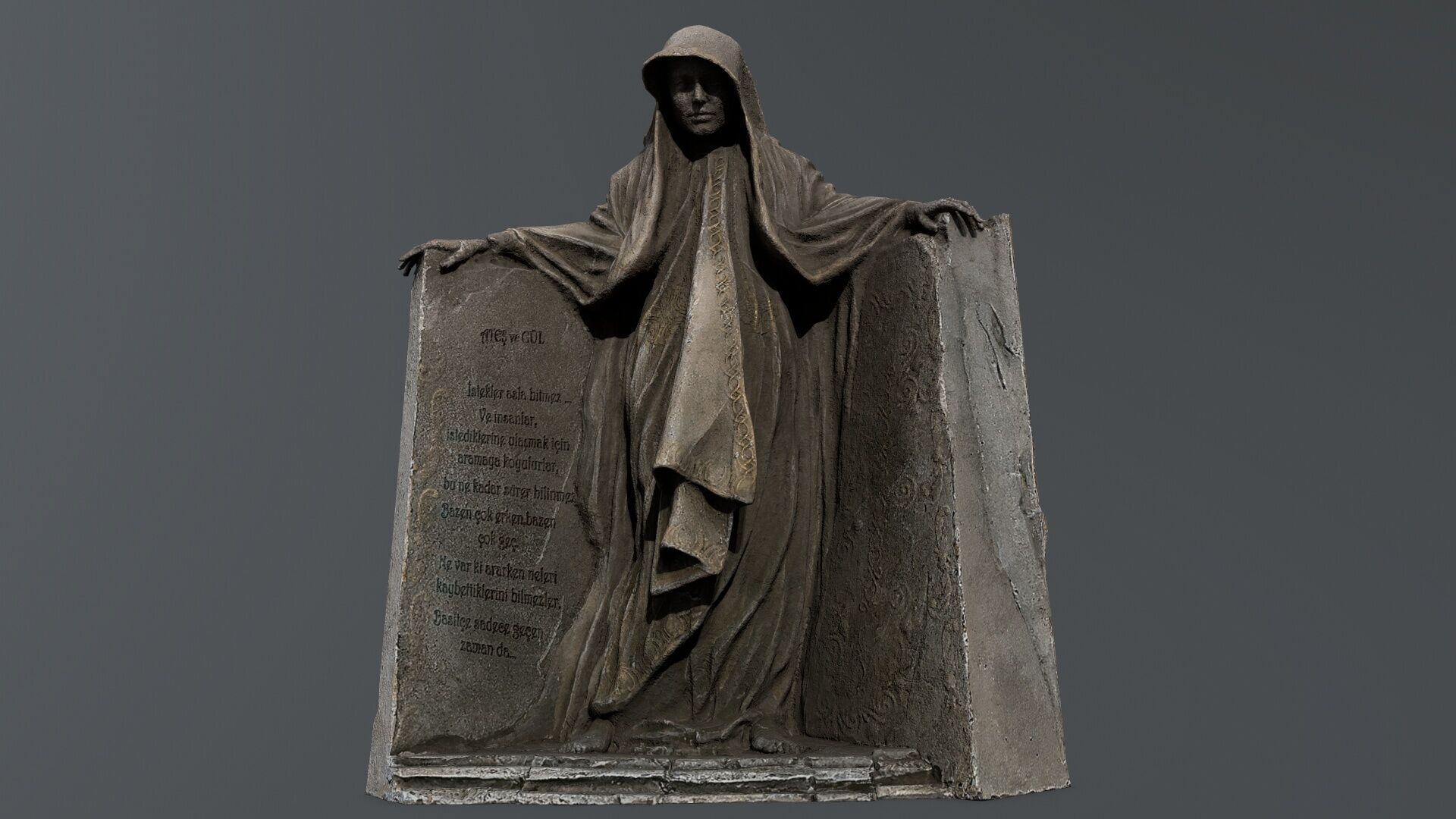 Dark Woman Low-poly 3D model_1