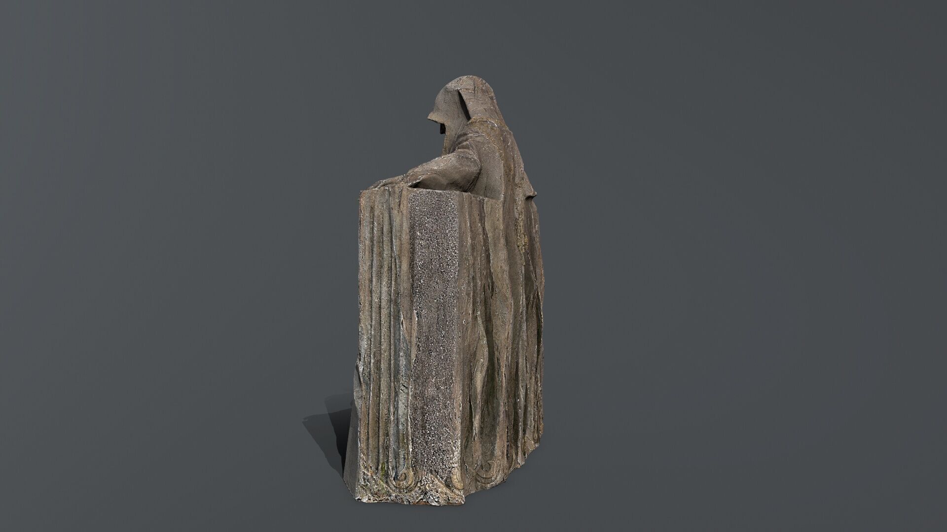 Dark Woman Low-poly 3D model_6
