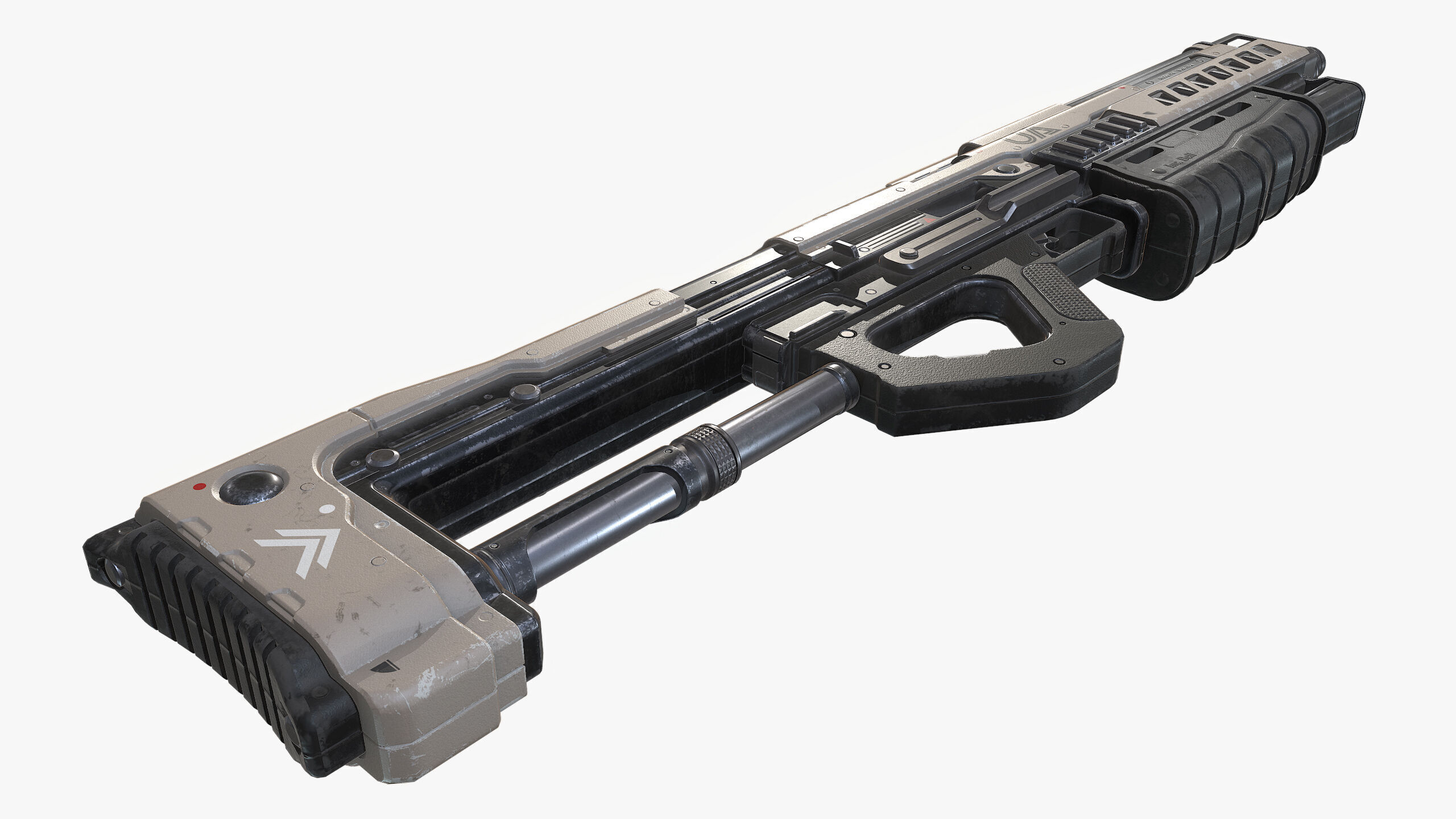 Sci Fi Shotgun Low-poly 3D model_18
