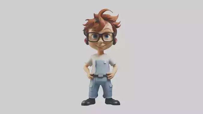 Cartoon IT Specialist model